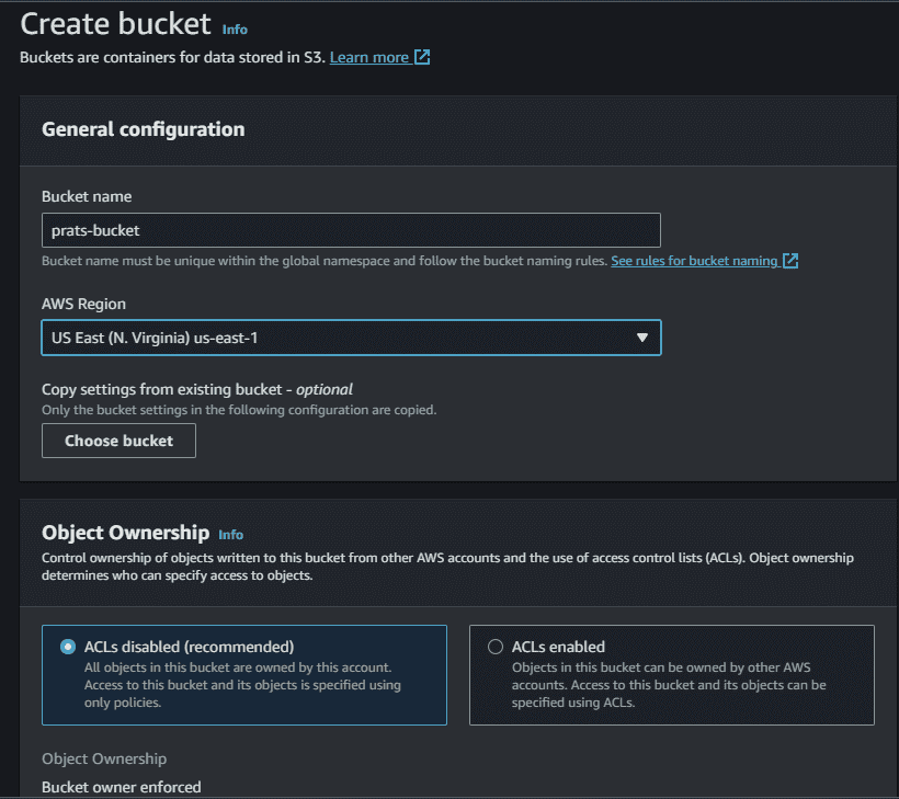 Create public S3 bucket