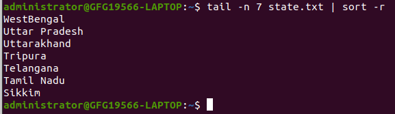 Using Tail command with pipe `|`