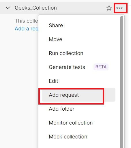 Sending GET request Using Postman