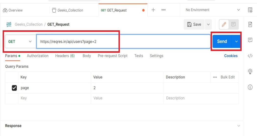 Sending GET request Using Postman