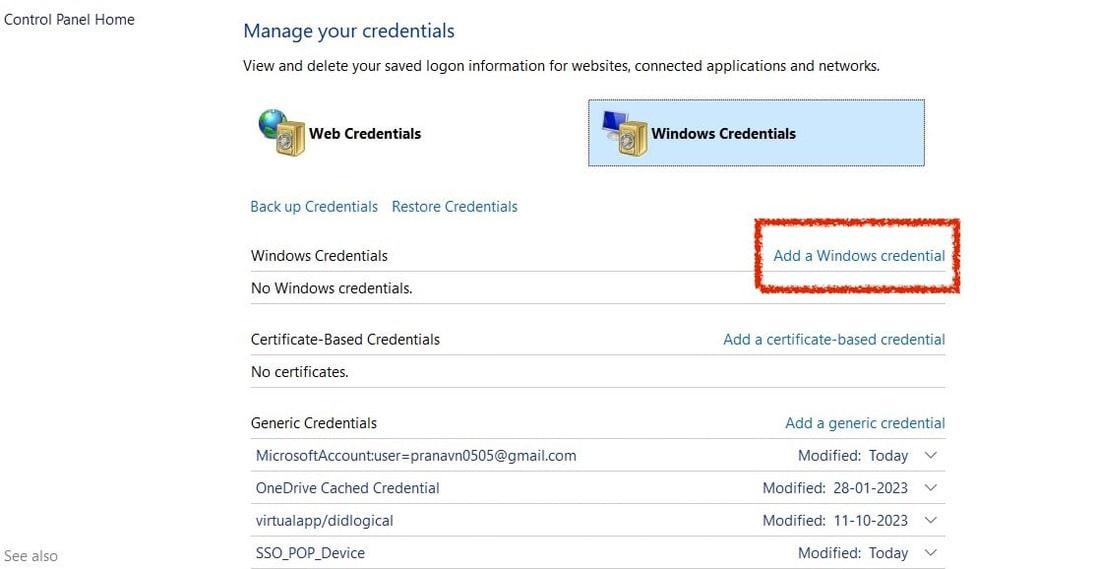 Add-Windows-Credentials