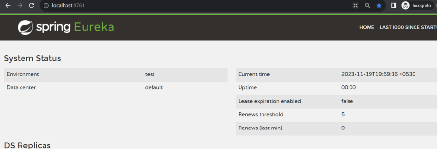 Eureka Dashboard