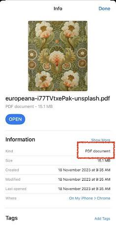 Convert Convert Photos to PDF on iPhone