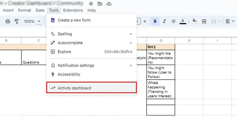 Go-to-Tools-and-Click-on-Activity-Dashboard