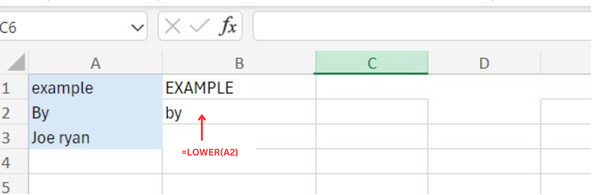 =LOWER(A2)