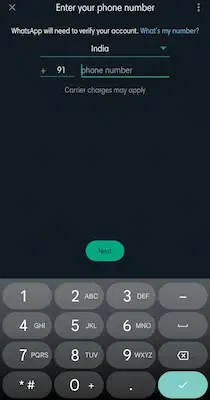 Enter your Phone Number
