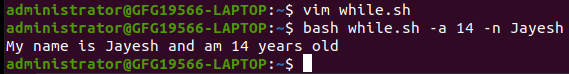 While loop in Linux