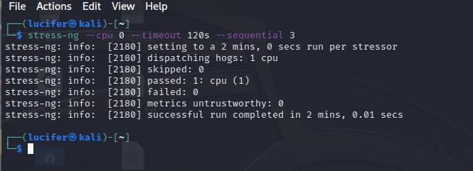 Sequential CPU Stress with Timeout