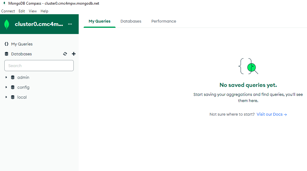 MongoDB Compass Dashboard