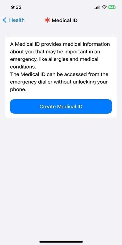 Create Medical ID