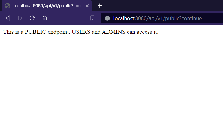 Admin can access Public endpoint