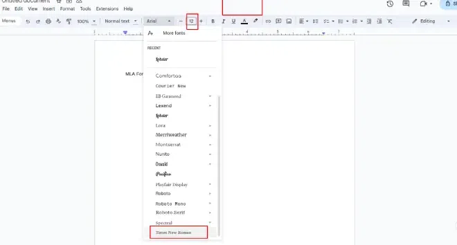 How to MLA format in Google Docs