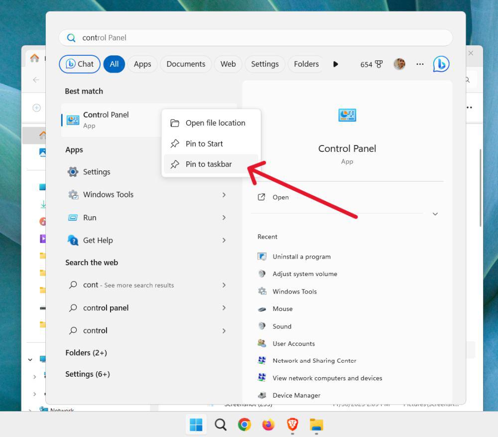 How-to-Open-Control-Panel-from-the-Taskbar-by-Pinning-it