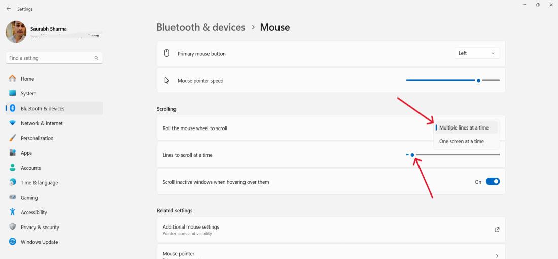 How to change mouse speed on Windows 11