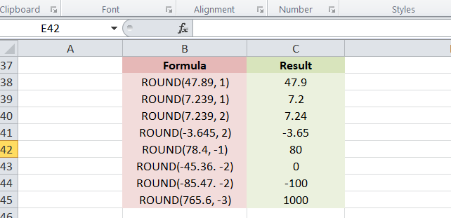 Excel ROUND Function