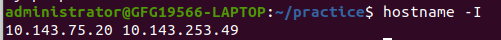 Using hostname to Find Your IP Address in Linux