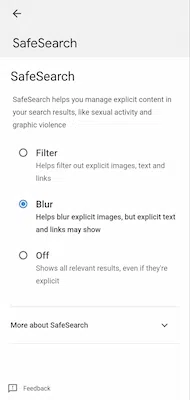 Turn Off SafeSearch