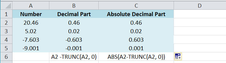 Extracting Decimal Part of a Number