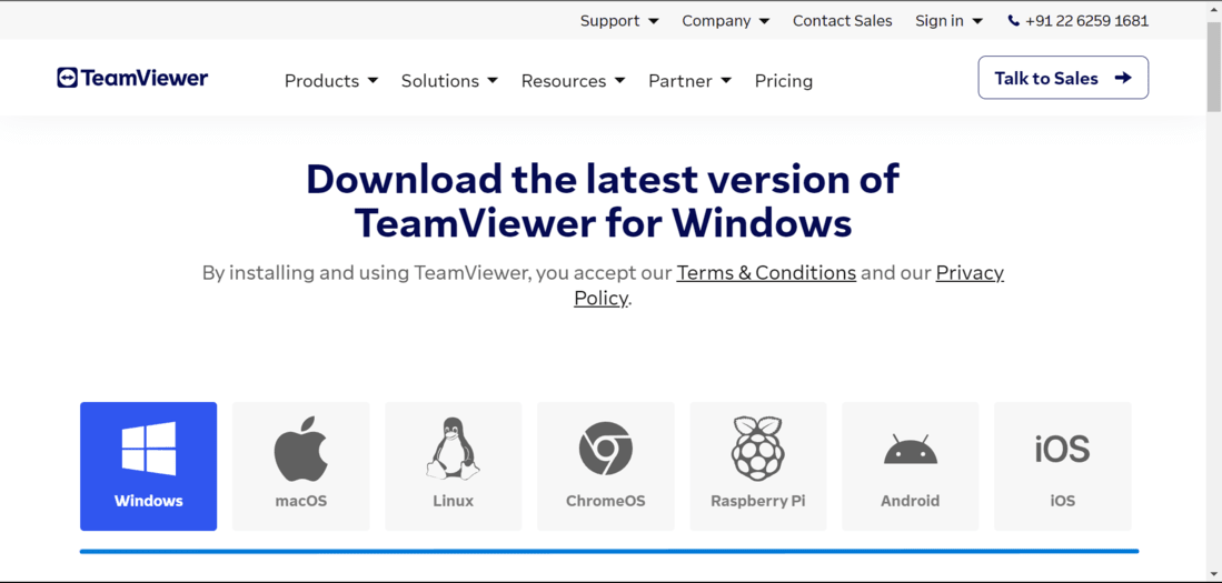 Teamviewer-page