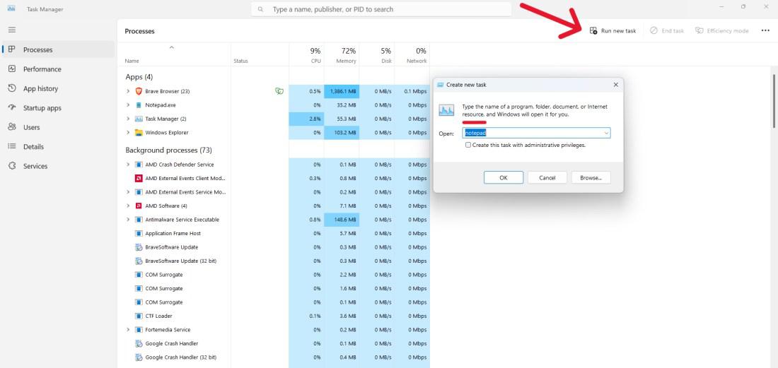 How-To-Open-Notepad-With-Task-Manager