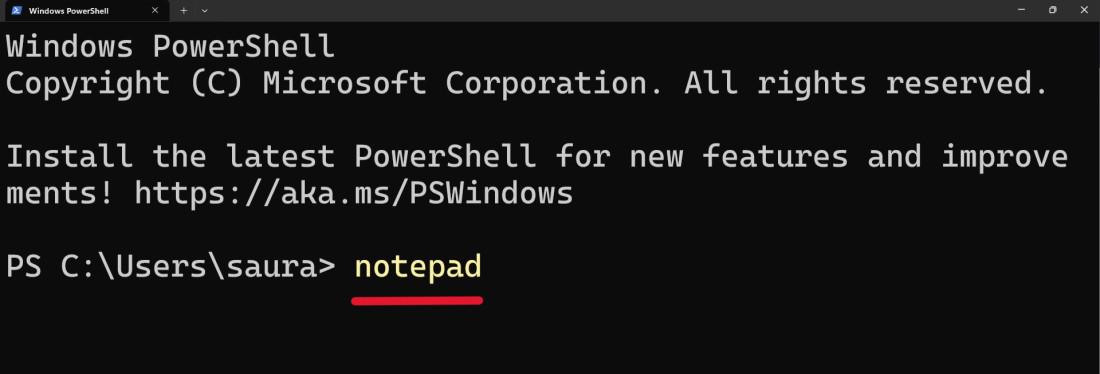 How-to-Open-Notepad-Using-PowerShell