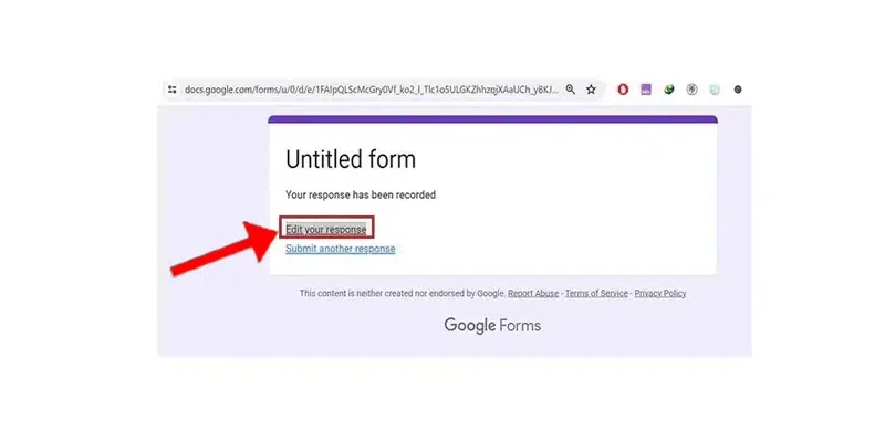 How to edit google forms responses after submit?