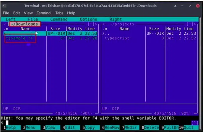 Opening Typescript File