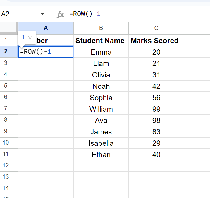 How to Number Rows in Google Sheets GeeksforGeeks