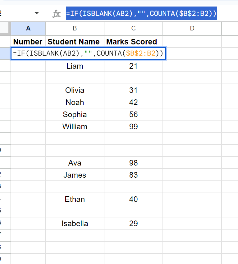 How to Number Rows in Google Sheets - GeeksforGeeks