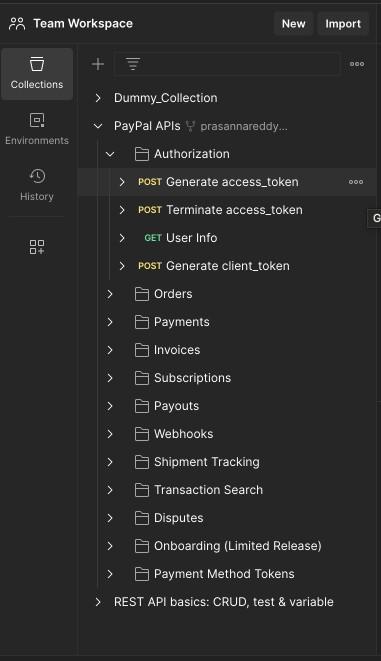 Teams Workspace- using postman collection