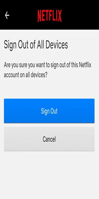 Click on Sign Out of all Devices