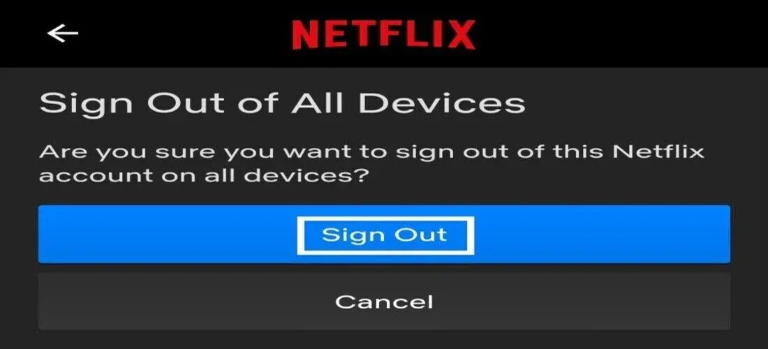 Sign out of all devices