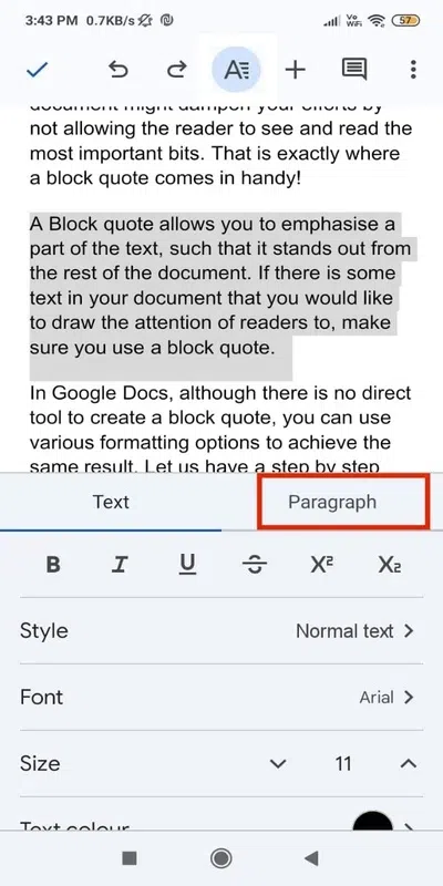 paragraph-tab