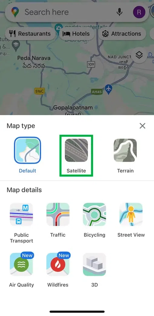 How To Start Google Maps In Satellite View GeeksforGeeks