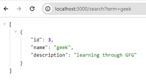 How to Make a search function using Node Express and MYSQL - GeeksforGeeks