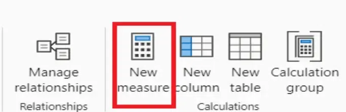 New Measure in Power BI