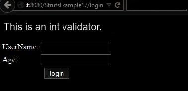 Int Validation Login Page