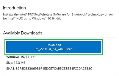 Installation Process for Intel® PROSet/Wireless Software