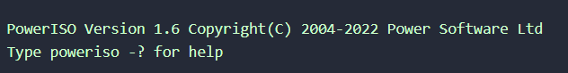 Poweriso Installed