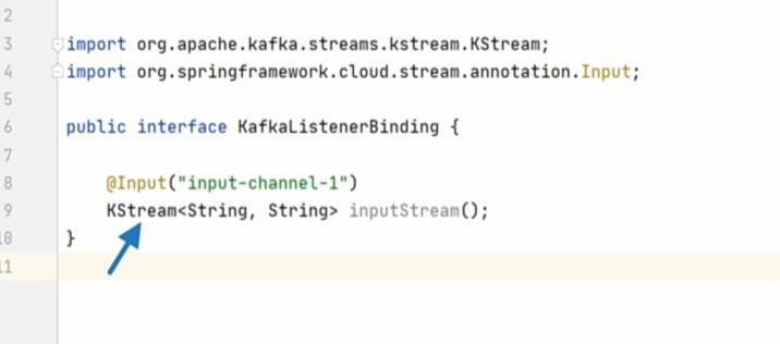 Marking the channel as Input Channel