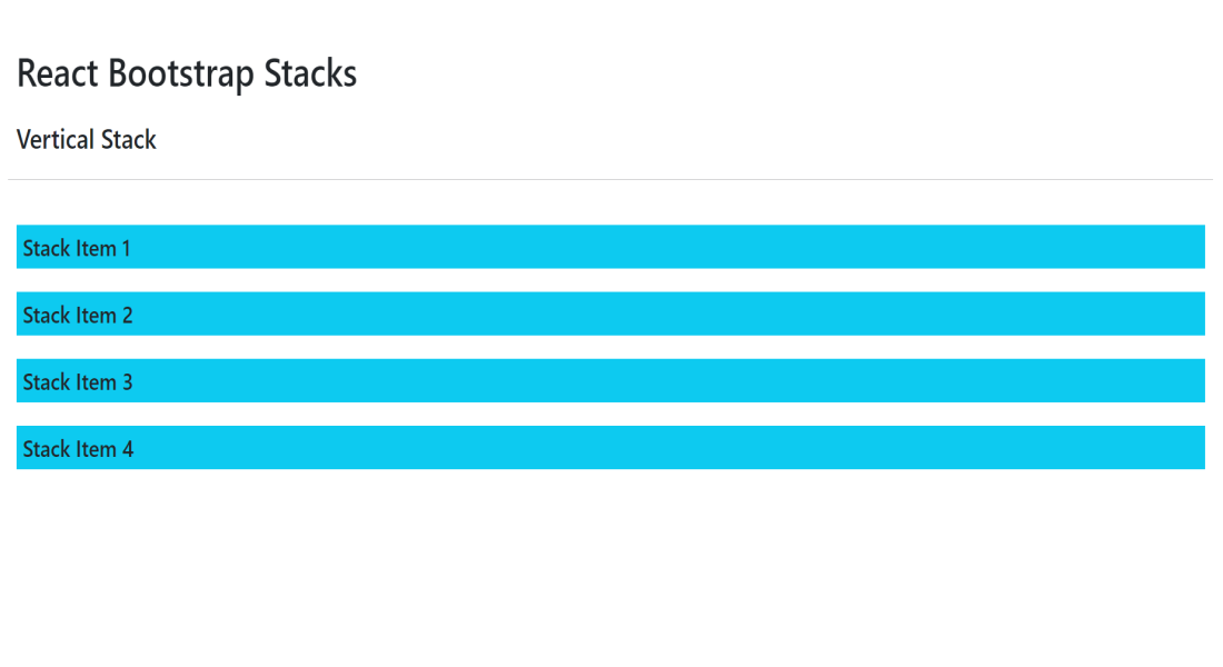 React Bootstrap Stacks - GeeksforGeeks