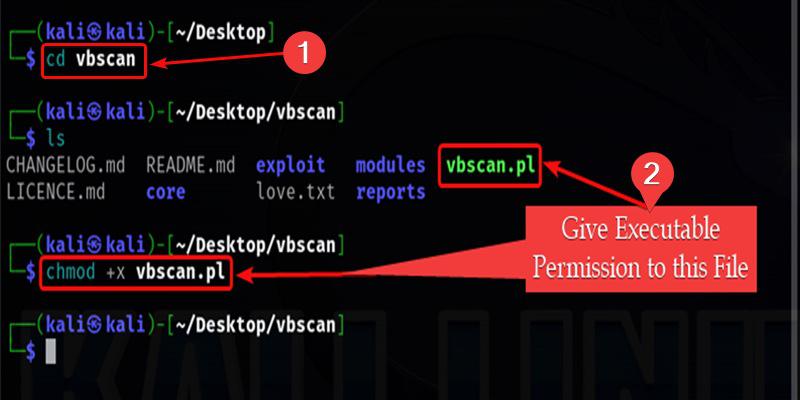 Giving the Executable Permission to the " vbscan.pl "