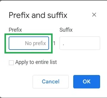 how-to-add-prefix-or-suffix-to-list-Google-docs-using-menubar-pic4