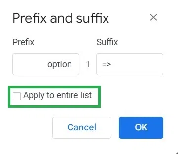 how-to-add-prefix-or-suffix-to-list-Google-docs-using-menubar-pic8