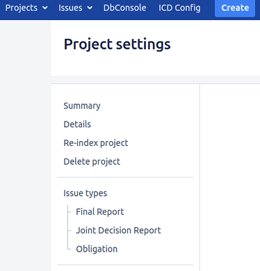 Navigating to Project Settings