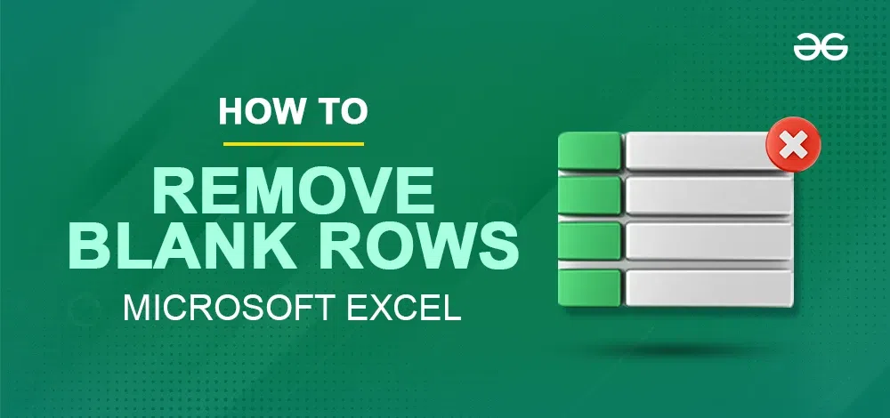 how to remove blank rows in excel