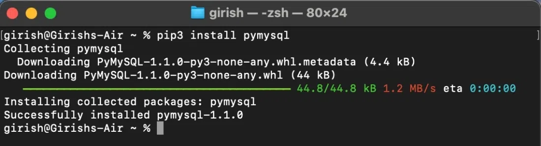 pip3-install-pymysql