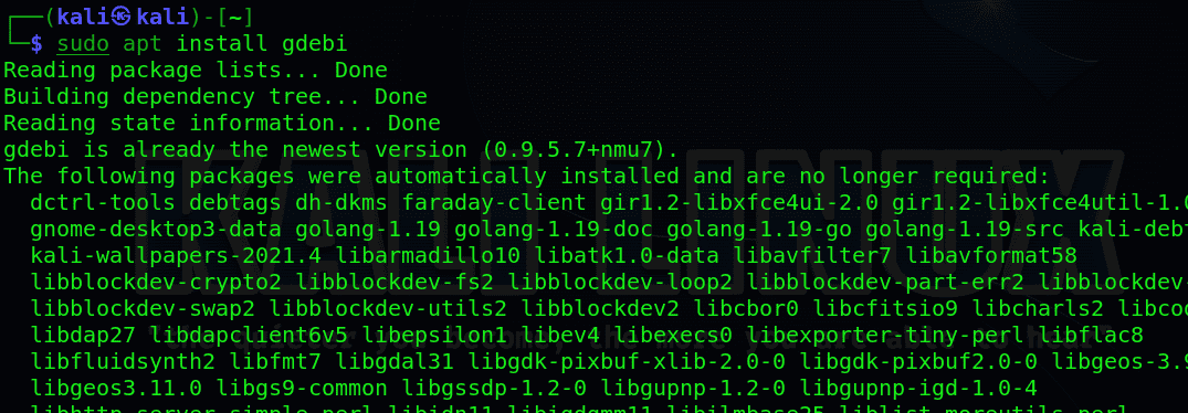 Installing GDebi Tool