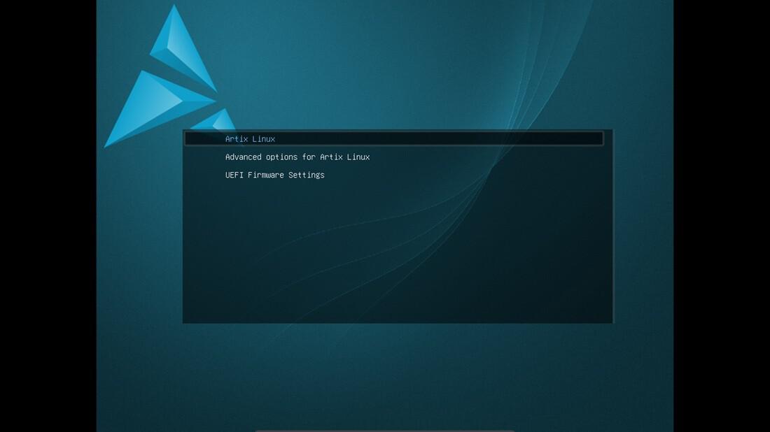 Boot to Artix Linux