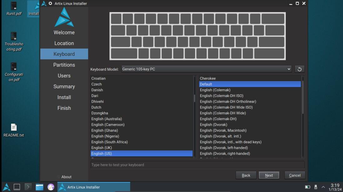 Configuring Keyboard Layout Setting